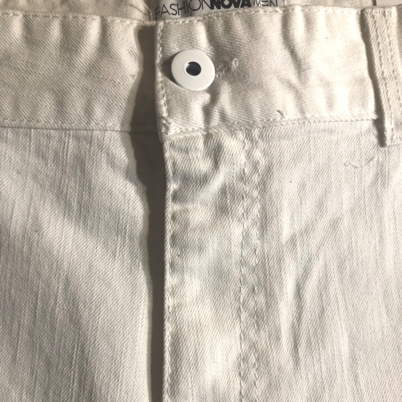NWT Fashion Nova Men Terrence Skinny jeans - White Size 42 - Picture 3 of 9